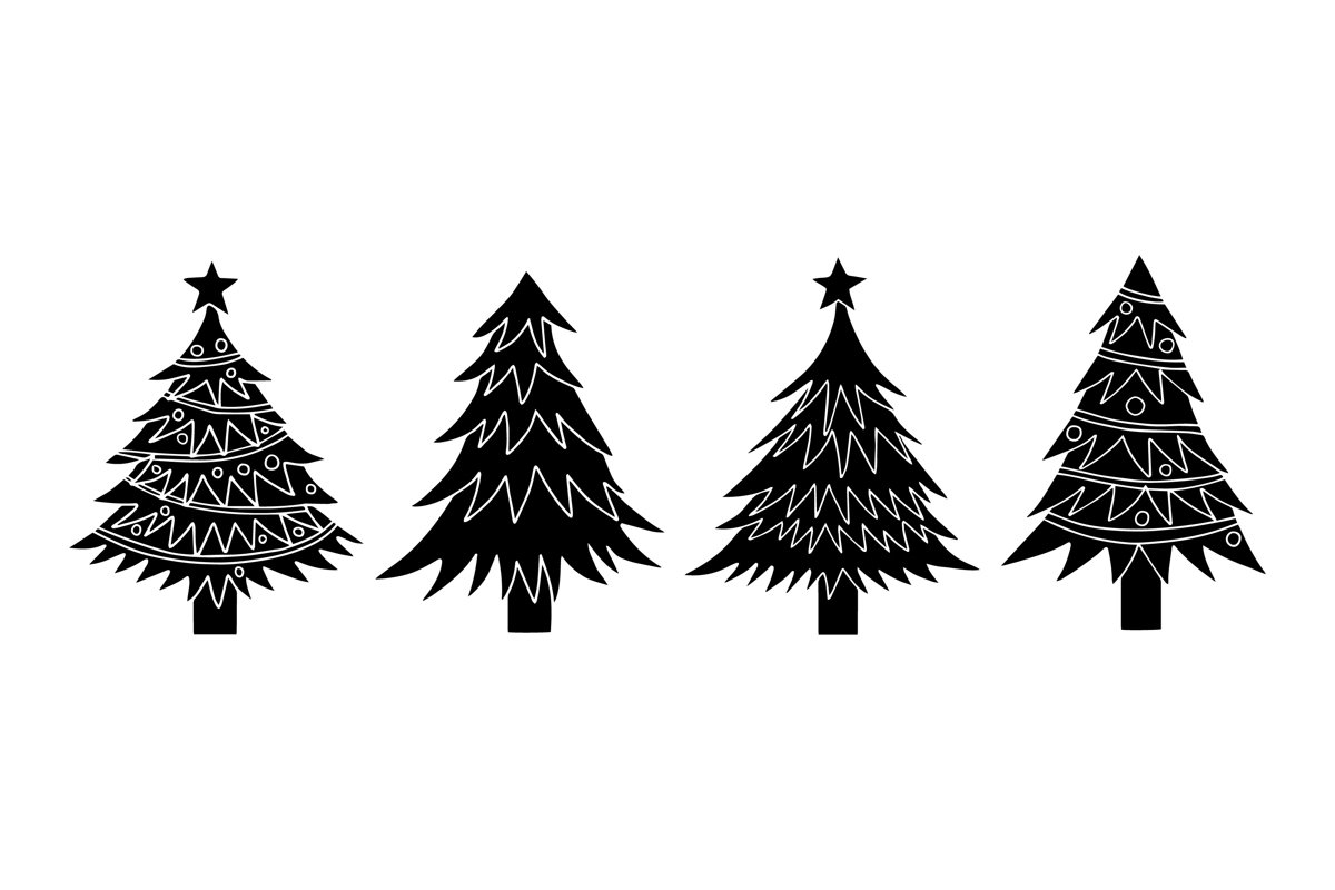 Christmas Tree Silhouettes example image 1