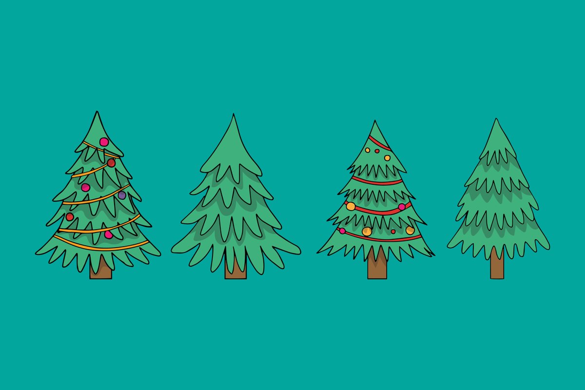 Christmas Tree Illustrations example image 1