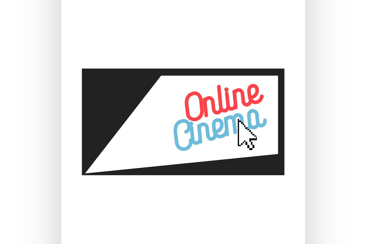Color vintage online cinema emblem example image 1