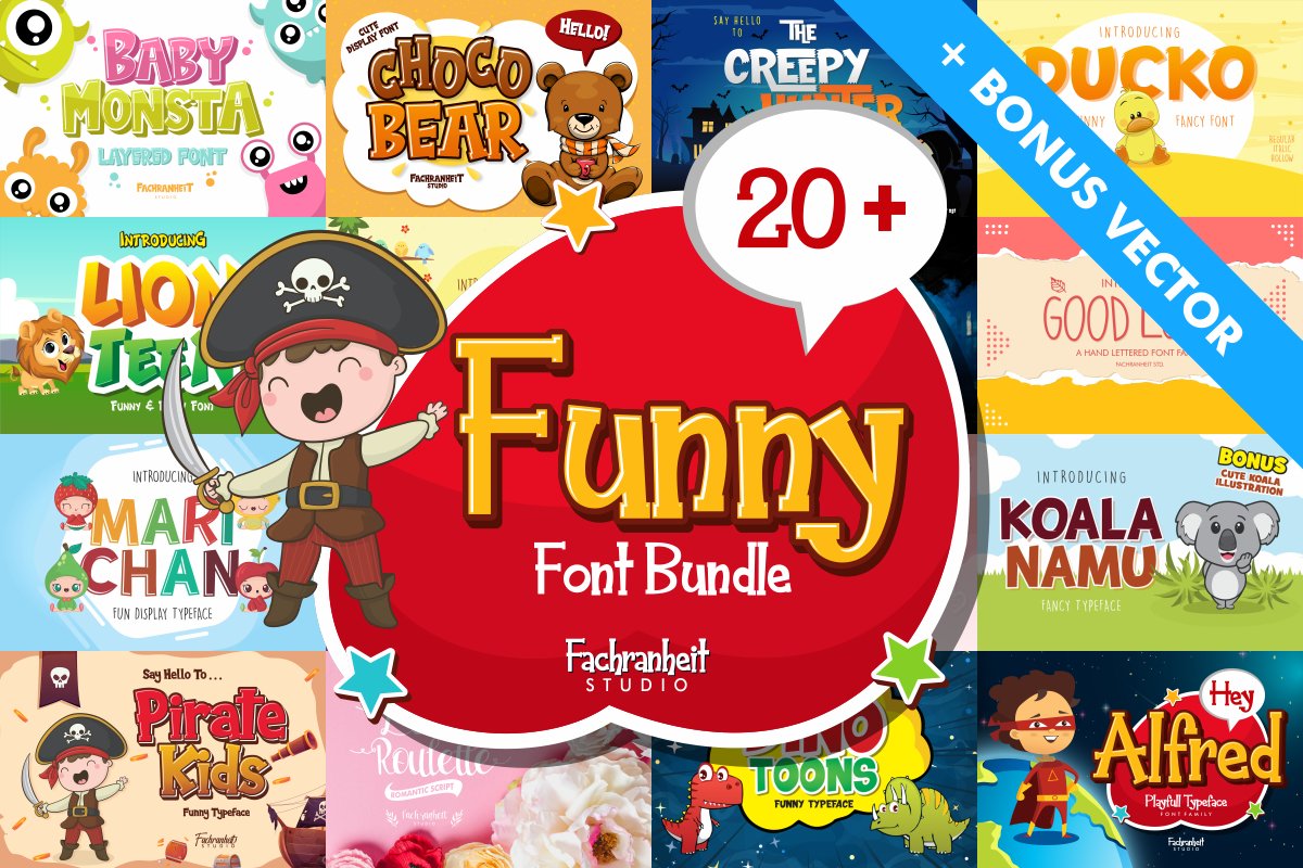 The Funny Font Bundle example image 1