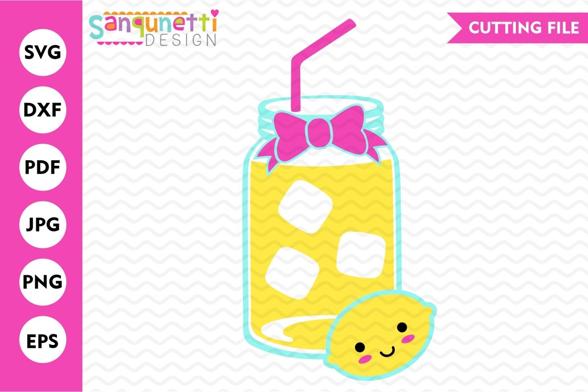 Lemonade SVG, summer drink cut file example image 1