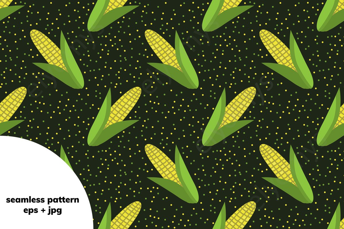 Corn seamless pattern example image 1