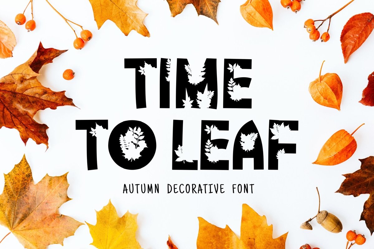 Time Too Leaf Font example image 1