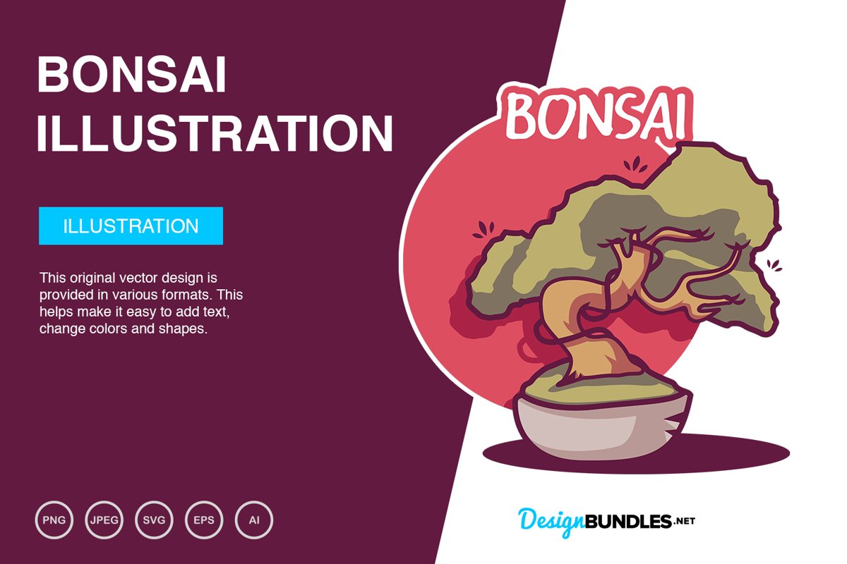 Bonsai Vector Illustration example image 1