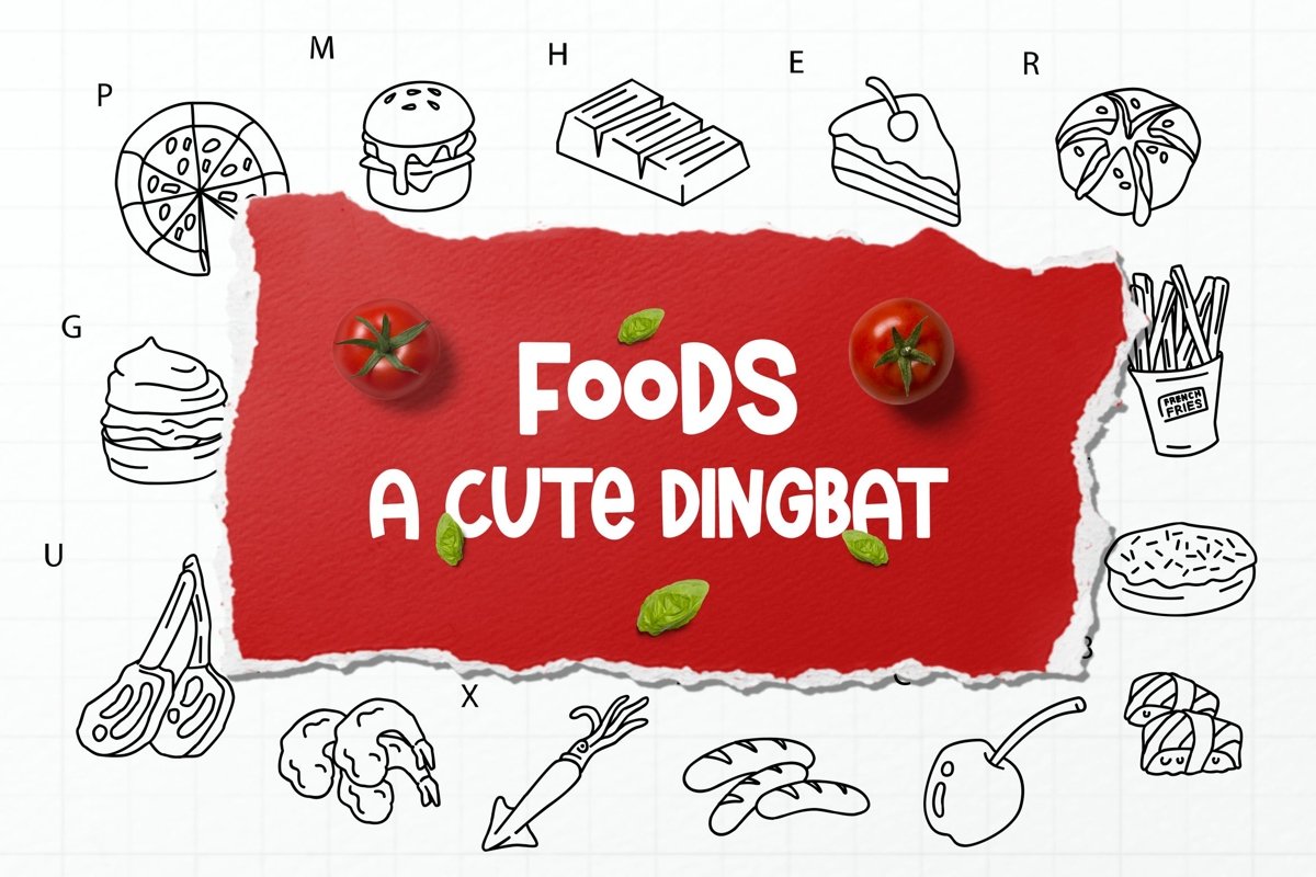 Food Dingbats Font example image 1