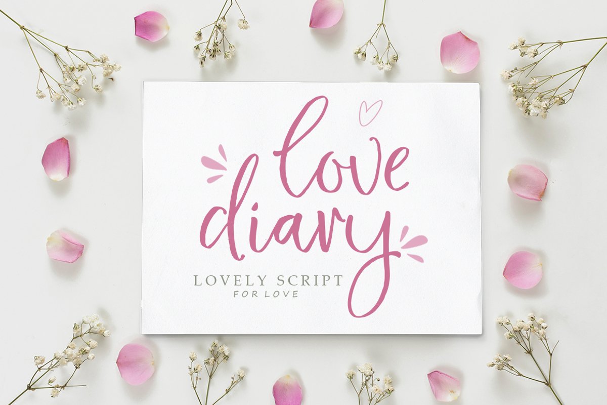 Love Diary Lovely Script example image 1