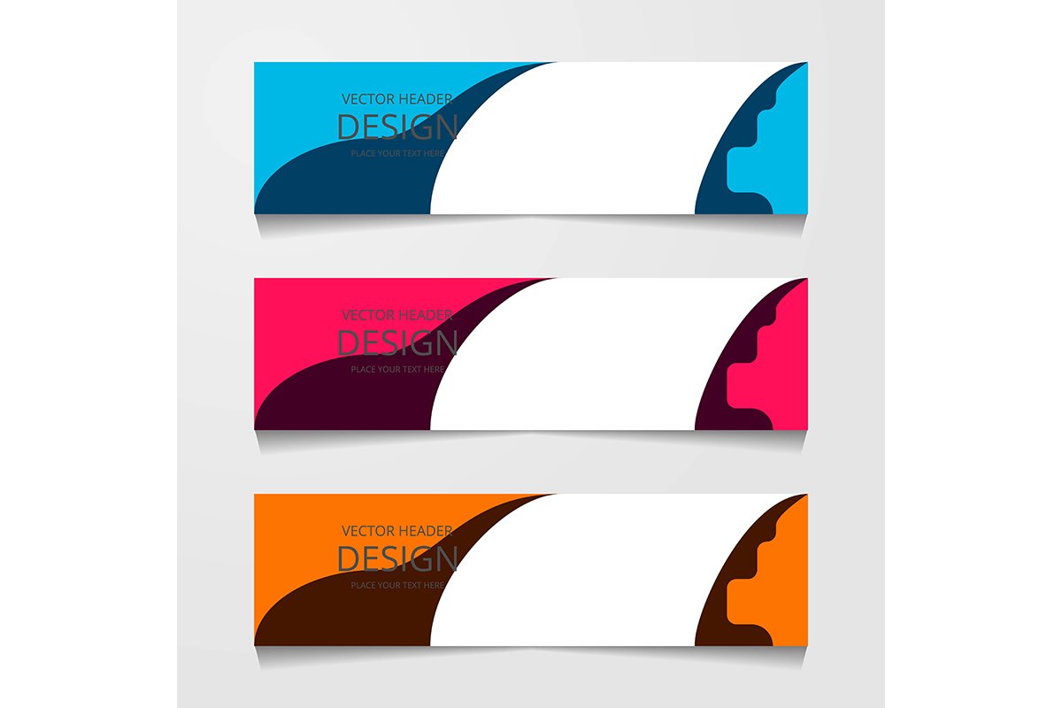 Set Horizontal web banner, with three different color, Corpo example image 1