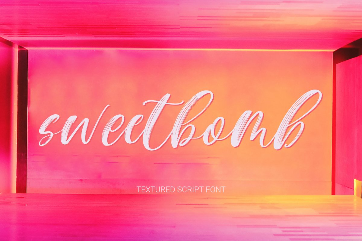 Sweetbomb textured font example image 1
