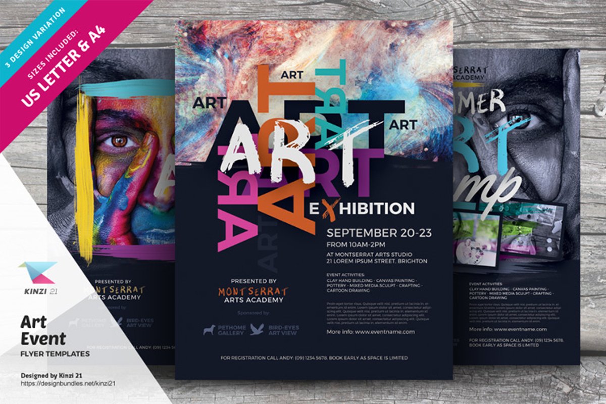 Art Event Flyer Templates example image 1