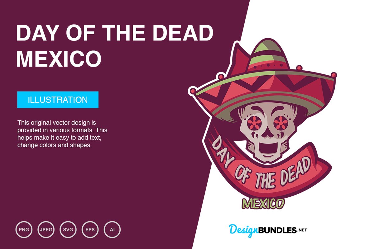 Day of The Dead Vector Illustration example image 1
