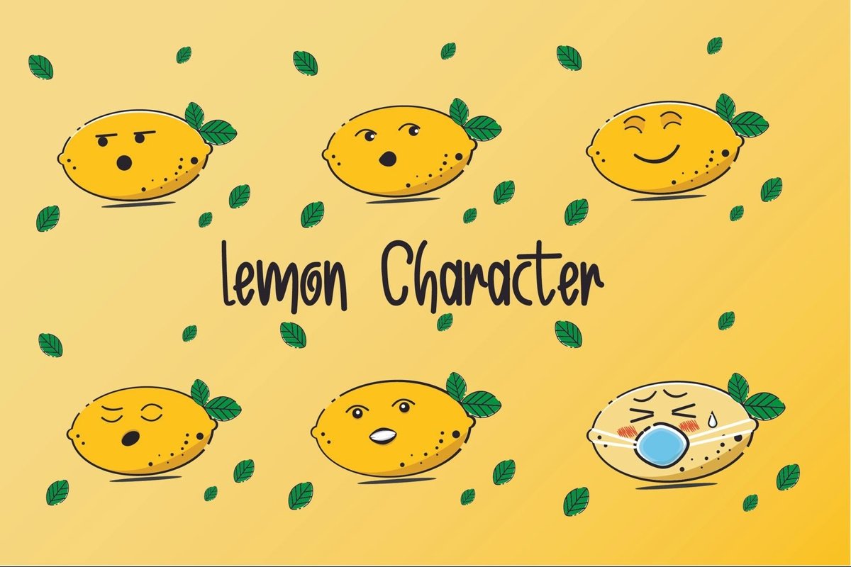 Cute Lemon Character example image 1