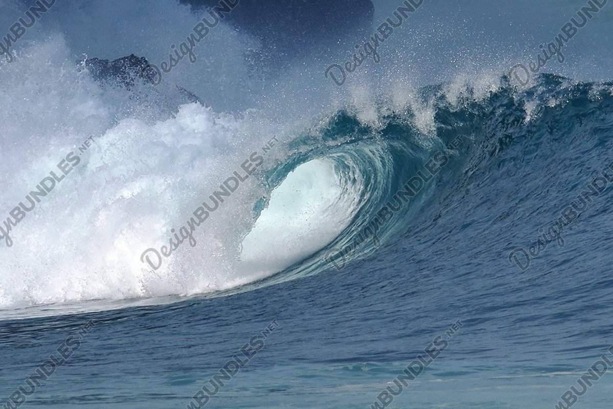 Stock Photo - close up shoot of a wave breaking example image 1