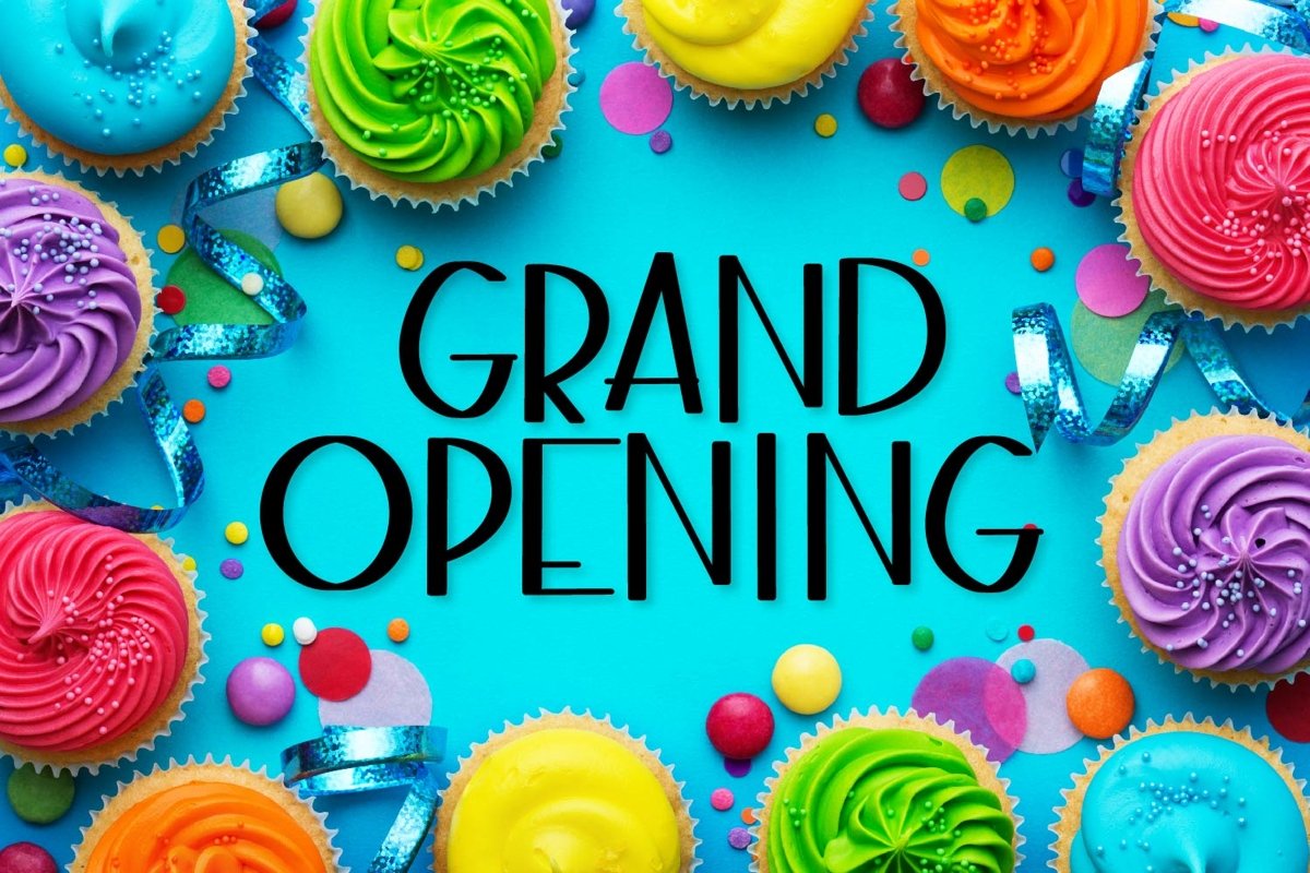Grand Opening - A Fun Sans Serif Caps font! example image 1