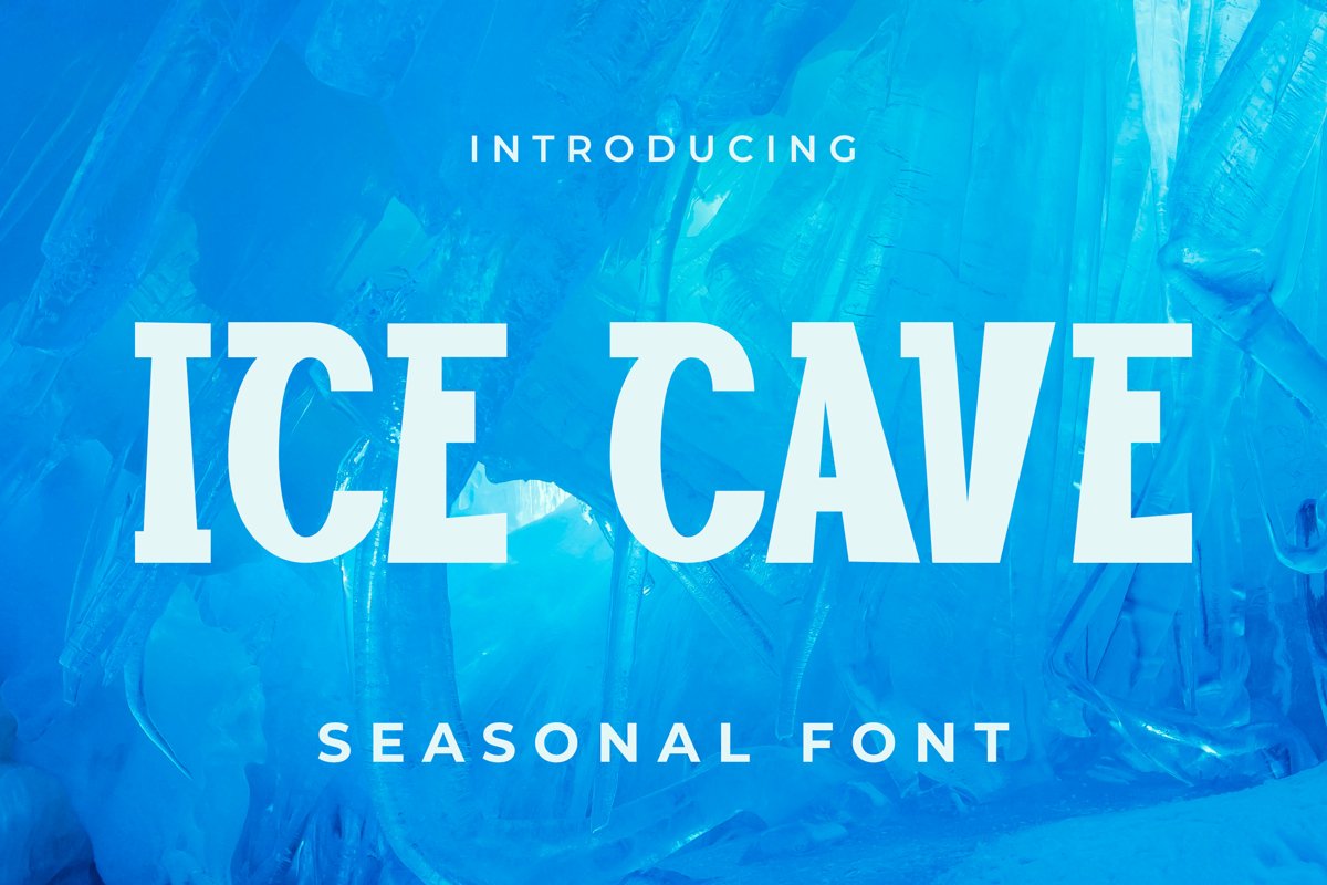 Ice cave Font example image 1