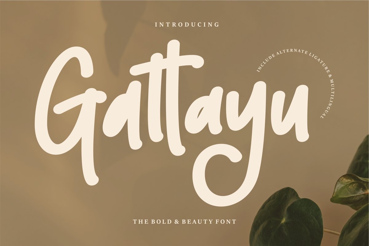 Gattayu - The Bold Beauty Font example image 1
