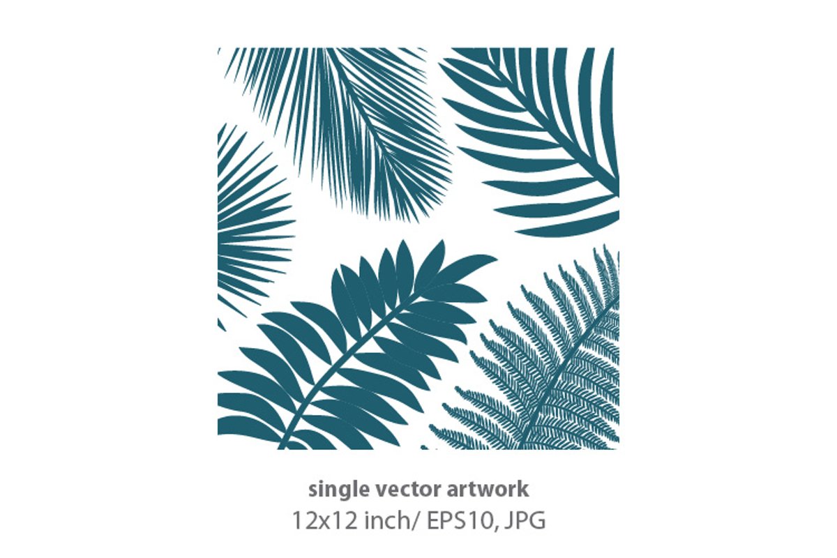Palm branches - VECTOR ARTWORK example image 1