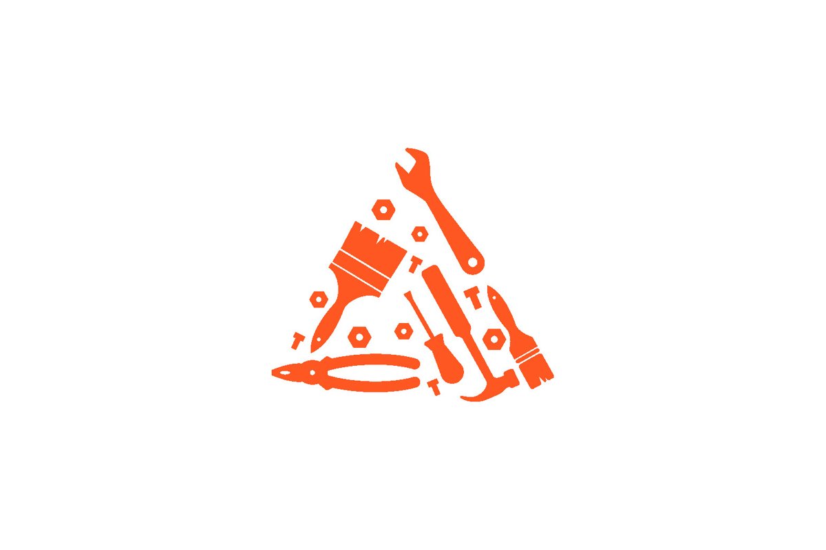 Home Repair Logo Design vector isolated example image 1