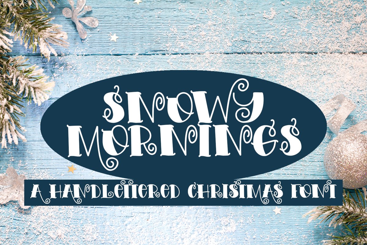 Snowy Mornings - A Hand-Lettered Christmas Font example image 1