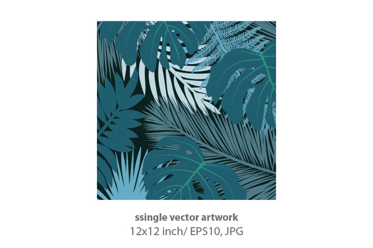 Palm branches - VECTOR ARTWORK example image 1
