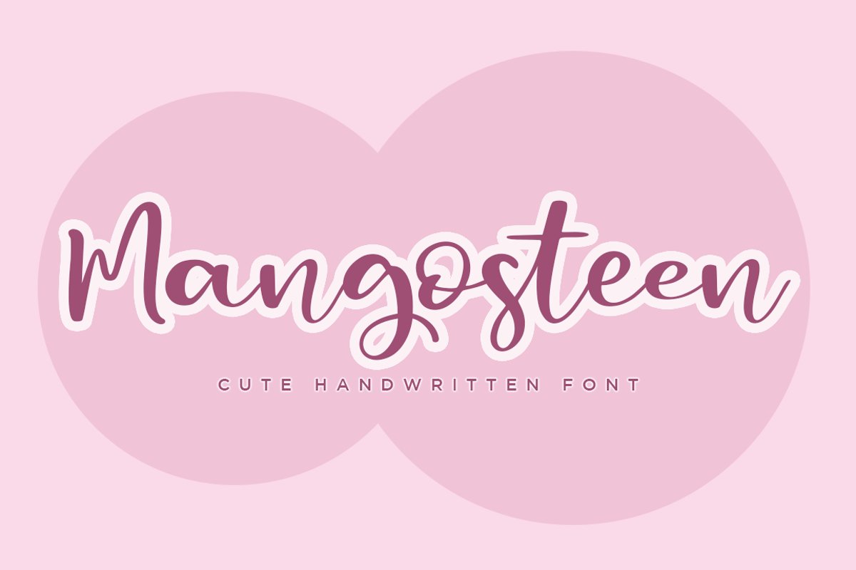 Mangosteen a Cute Handwritten Script Font example image 1