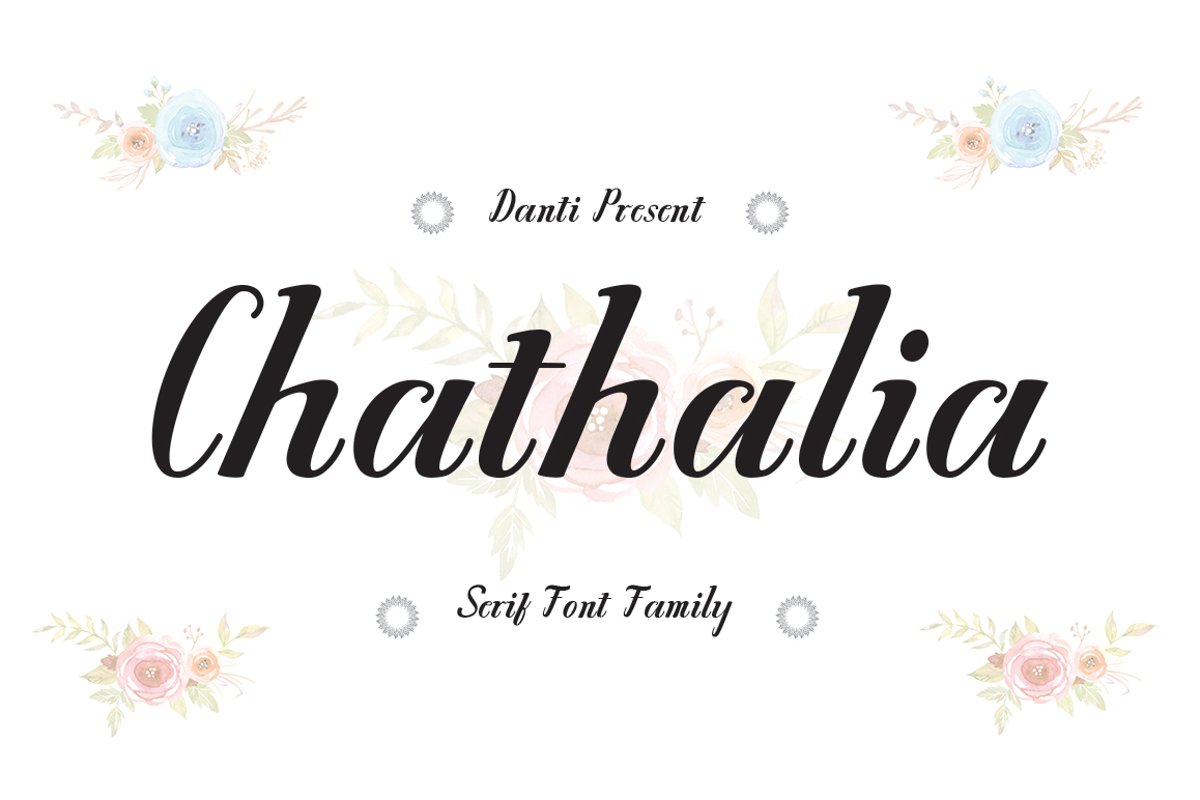 Chathalia Font Family example image 1