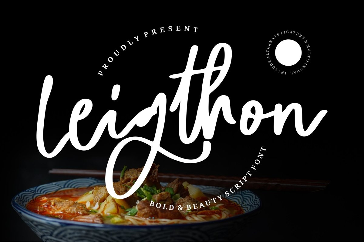 Leighton - Bold & Beauty Script Font example image 1