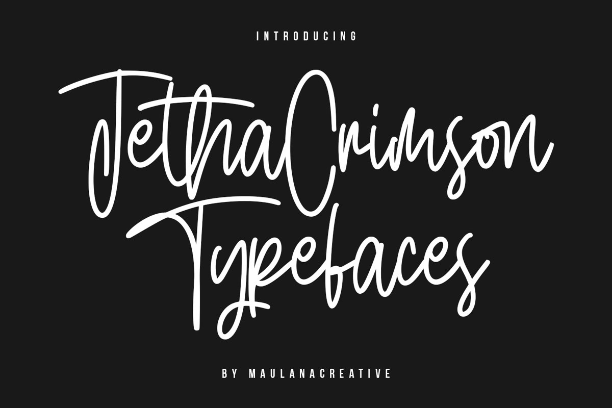 Jetha Crimson Signature Brush Font Typeface example image 1