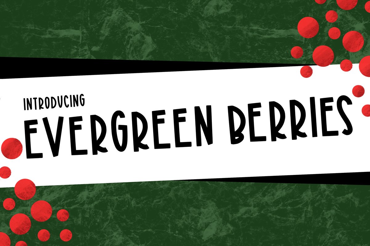 Evergreen Berries a Joyful Font example image 1