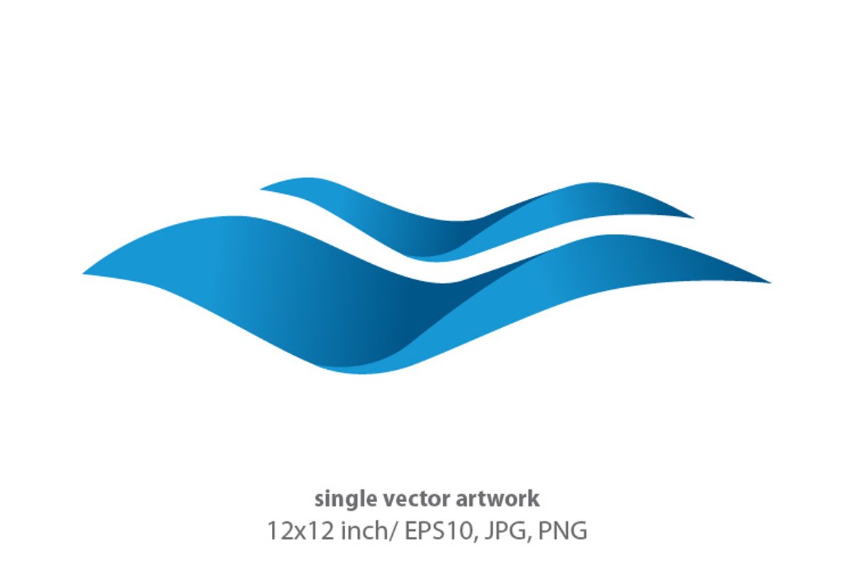 Ocean waves - single vector artwork example image 1