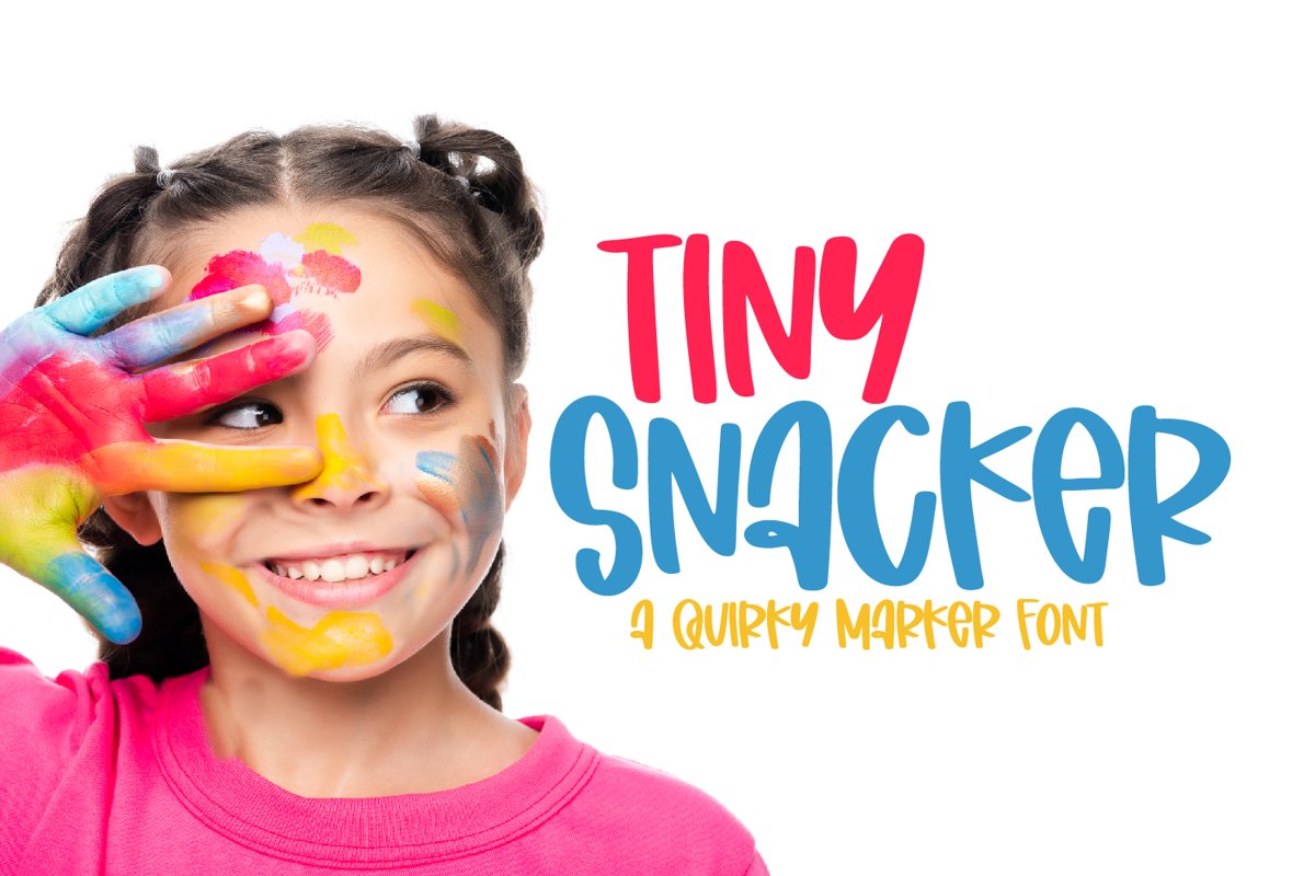 Tiny Snacker - A Quirky Marker Font example image 1