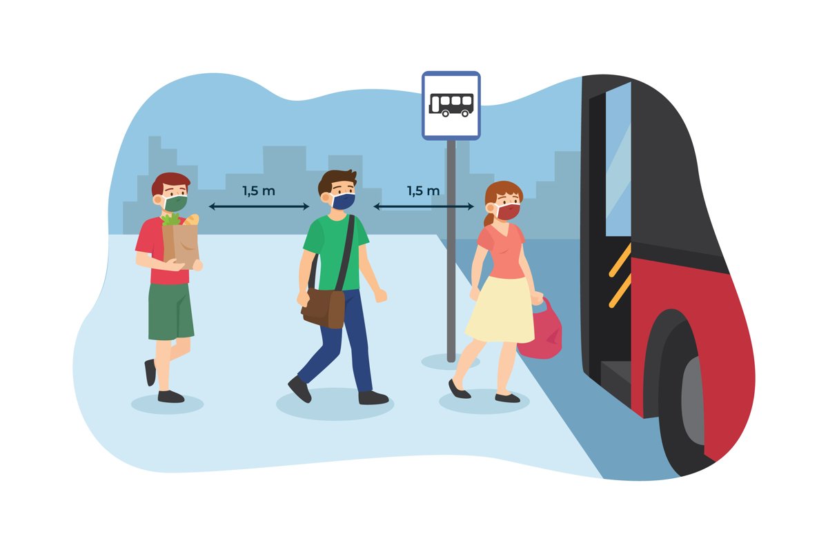 Social Distancing Illustrations example image 1