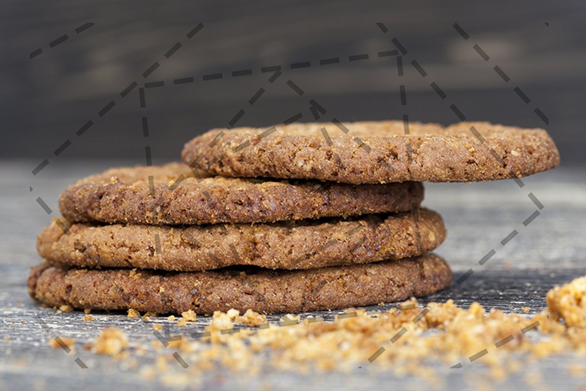 crumbs round-shaped oatmeal cookies example image 1