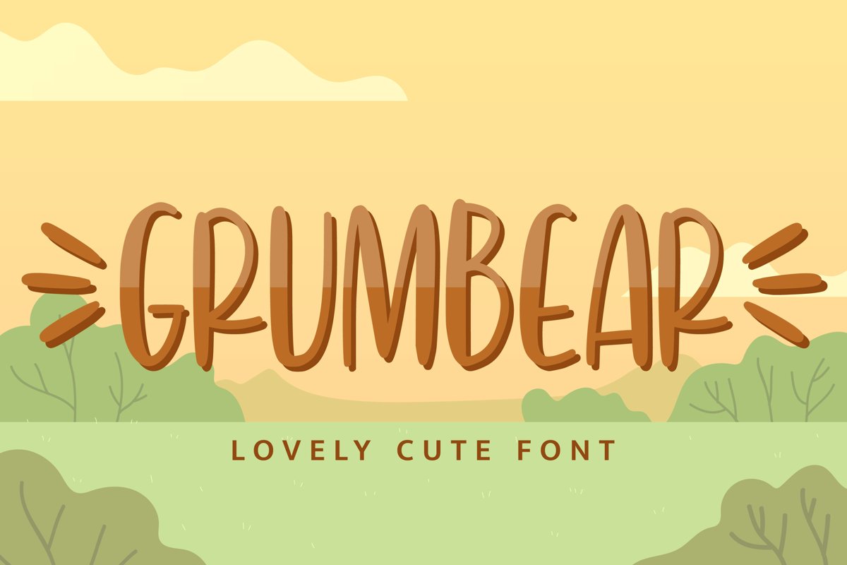 Grumbear - Lovely Cute Font example image 1