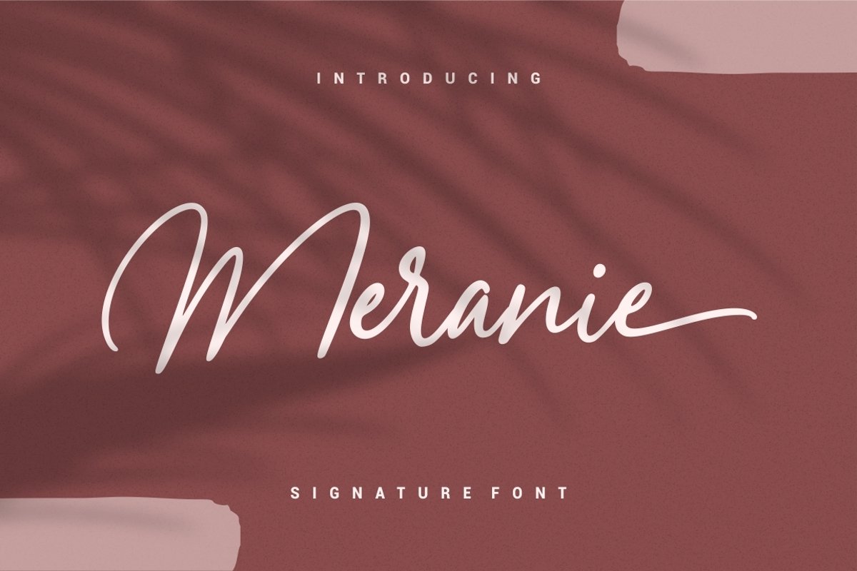 Meranie - Signature Font example image 1