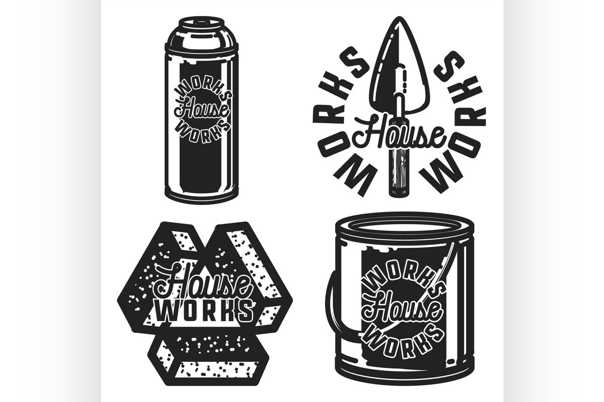Vintage house works emblems example image 1