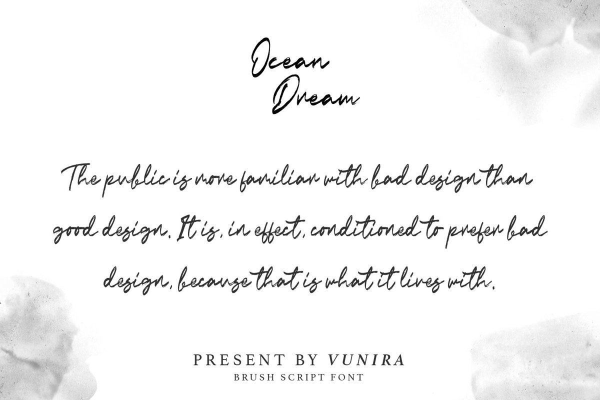 Ocean Dream | Brush Script Font example image 1