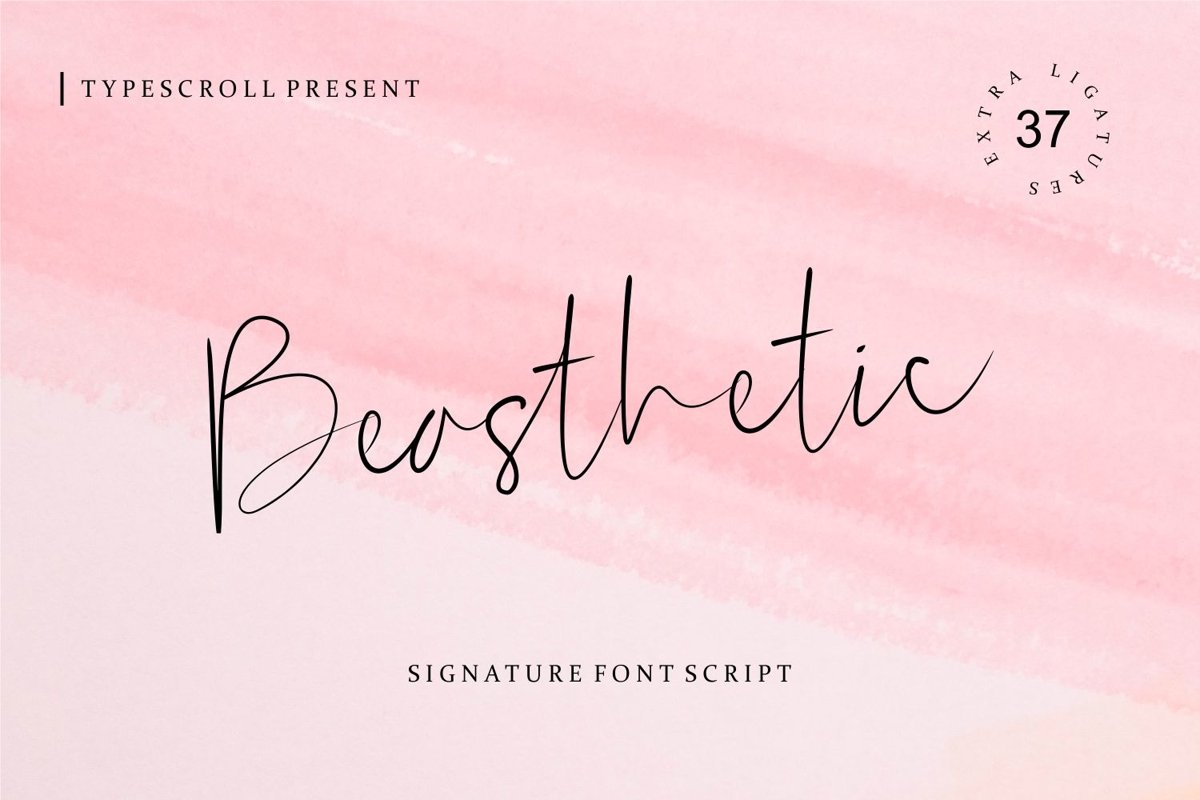 Beasthetic // a Signature Font Script example image 1