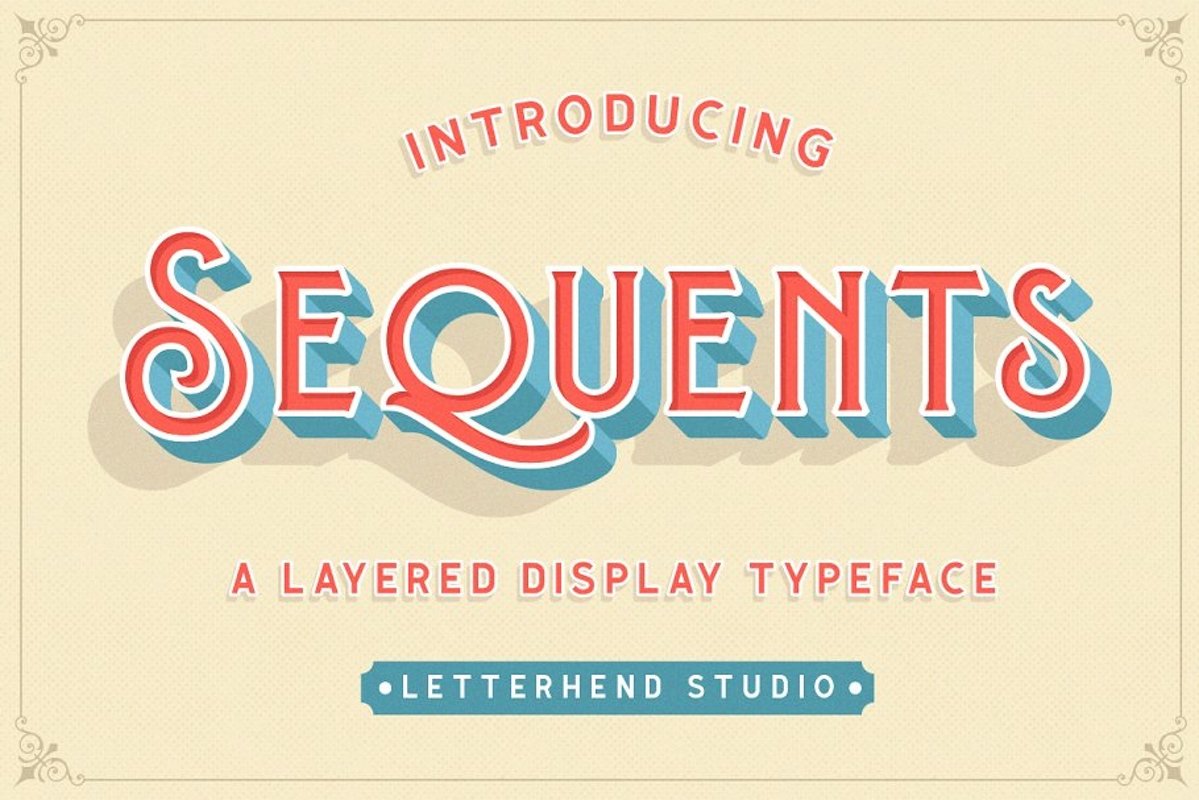 Sequents - Layered Font ORNAMENT example image 1