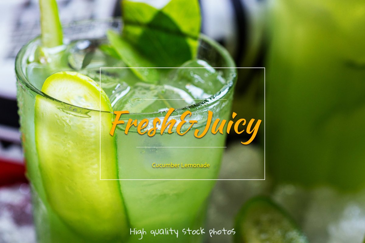 Cucumber Lemonade. Refreshing vegetable drink with mint. example image 1
