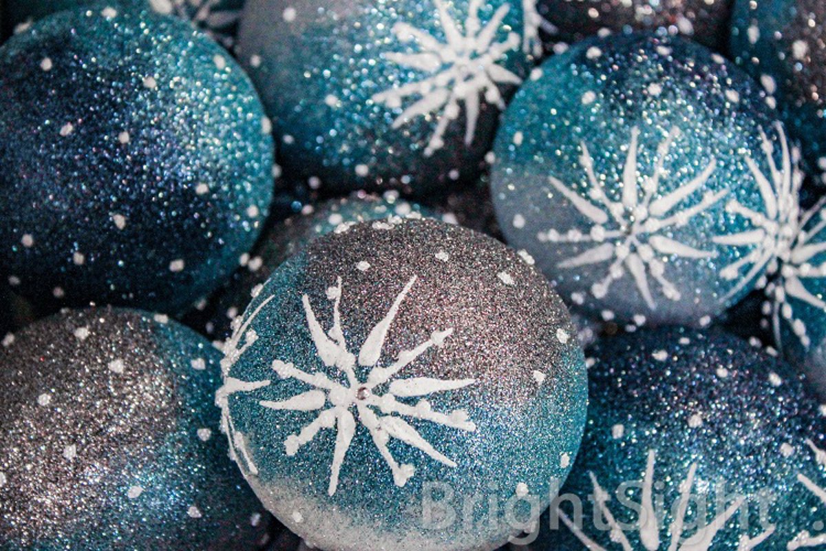 Blue Christmas balls example image 1