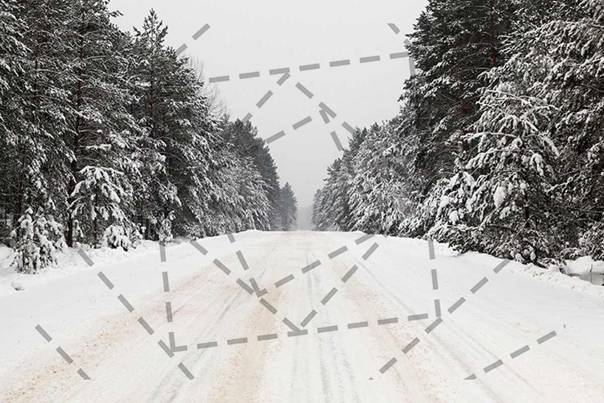 Snow drifts in winter example image 1