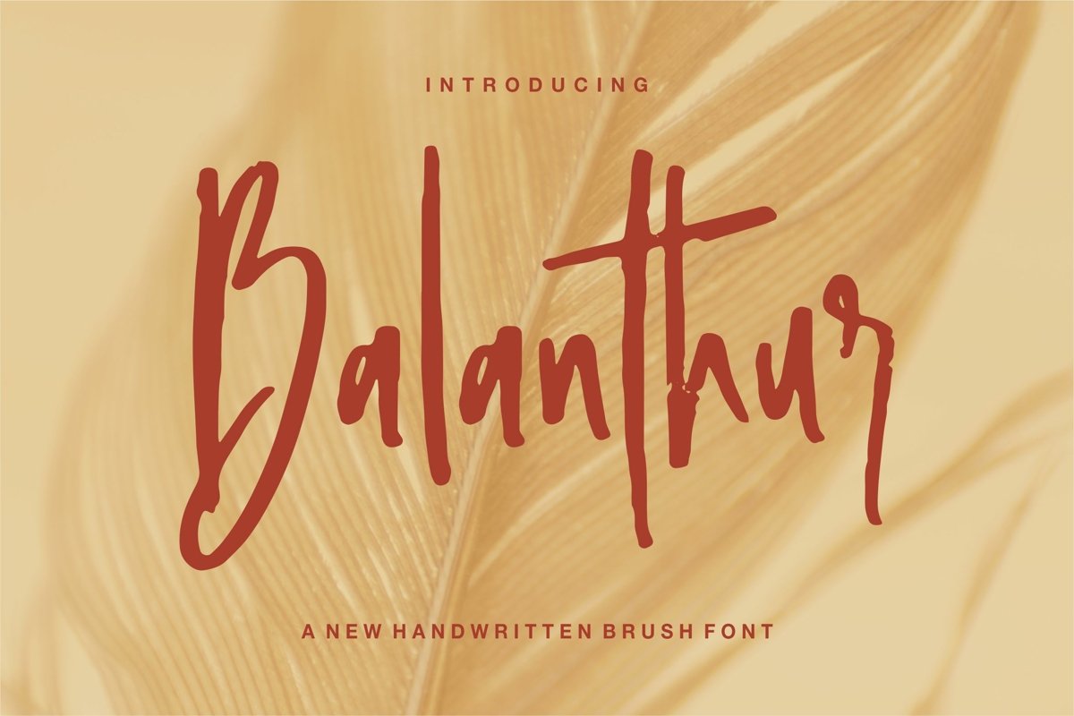 Balanthur - A New Handwritten Brush Font example image 1