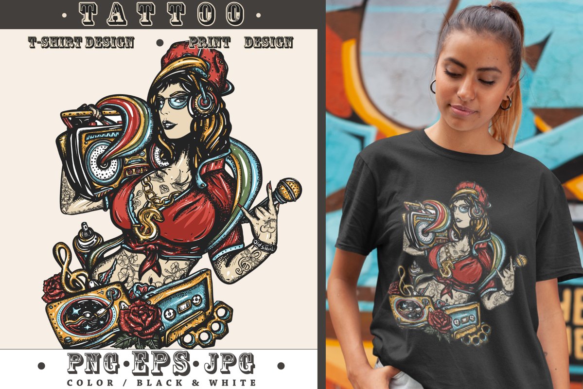 Hip hop girl example image 1