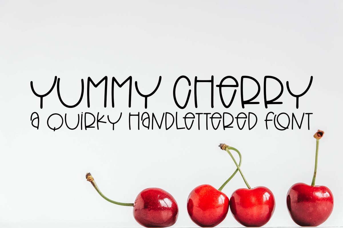 Yummy Cherry - A Quirky Hand-Lettered Font example image 1