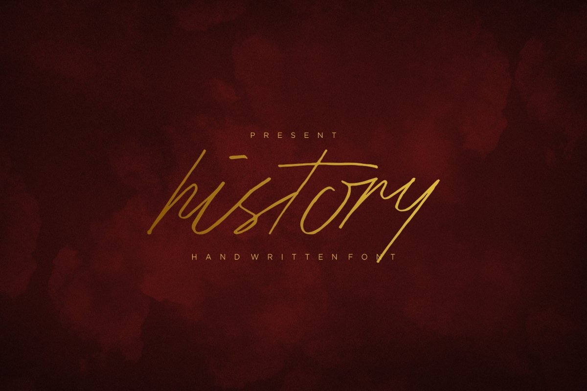 History Script Font example image 1