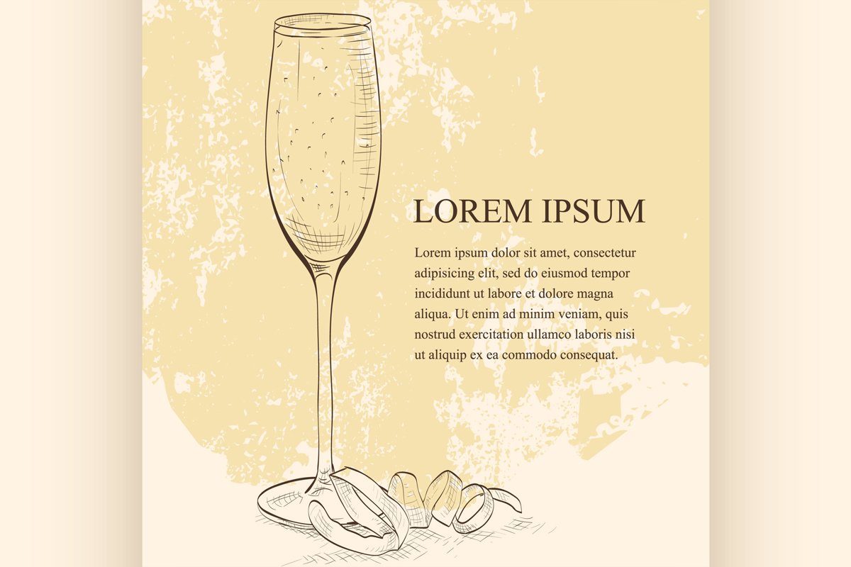 Cocktail French 75 scetch example image 1