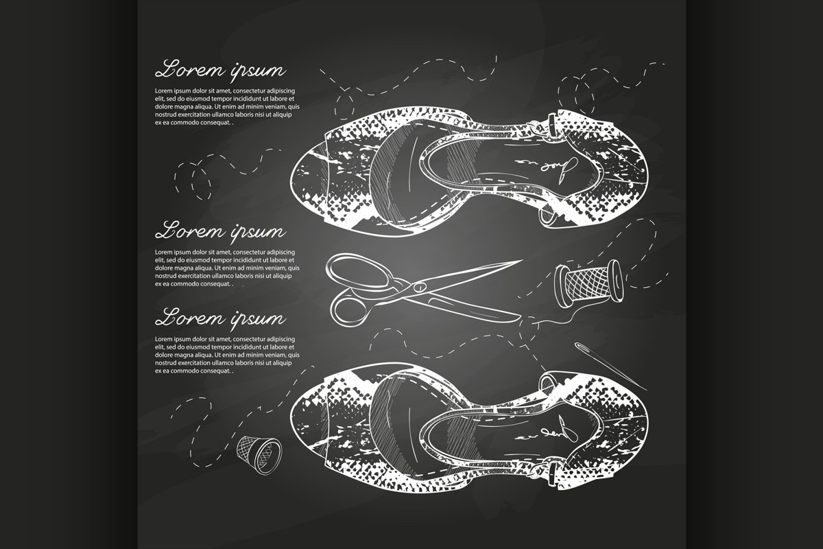 Fashion vector sketch womens shoes. example image 1