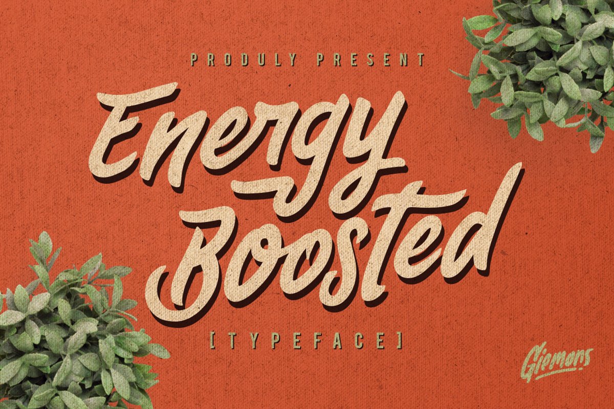 Energy Boosted Typeface example image 1