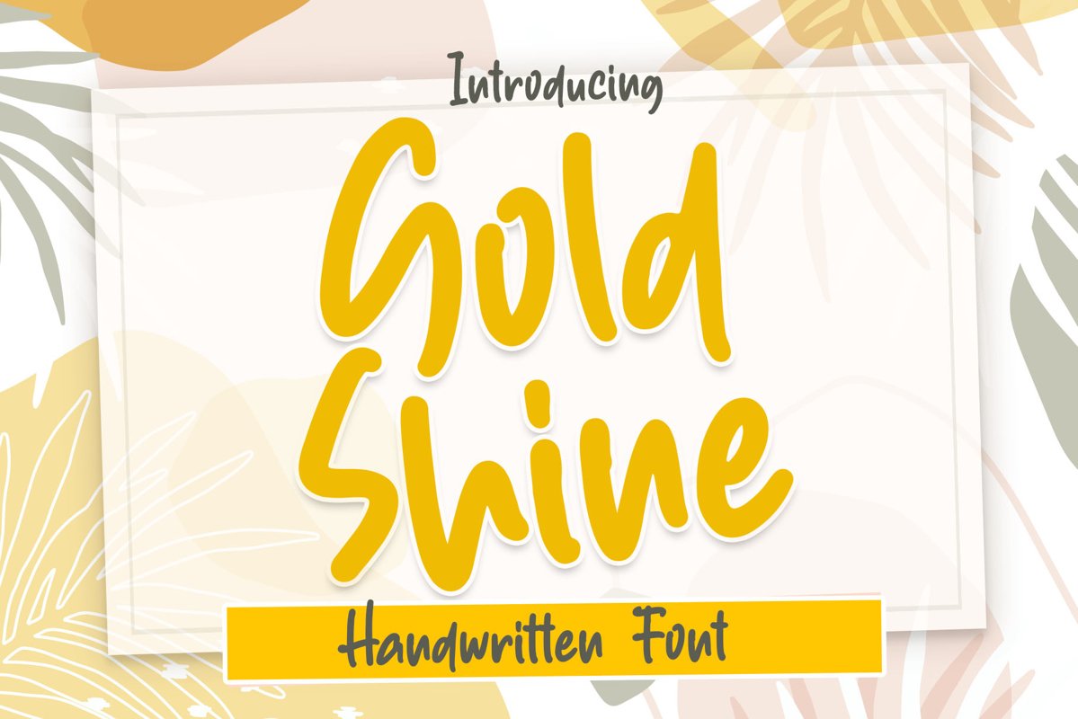 Gold Shine - Handwritten Font example image 1