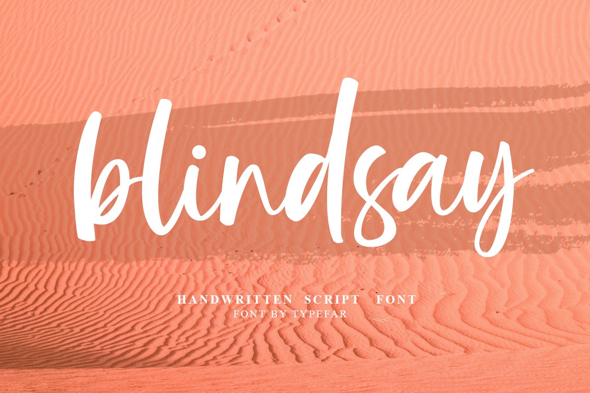 Blindsay - Handwritten Script Font example image 1